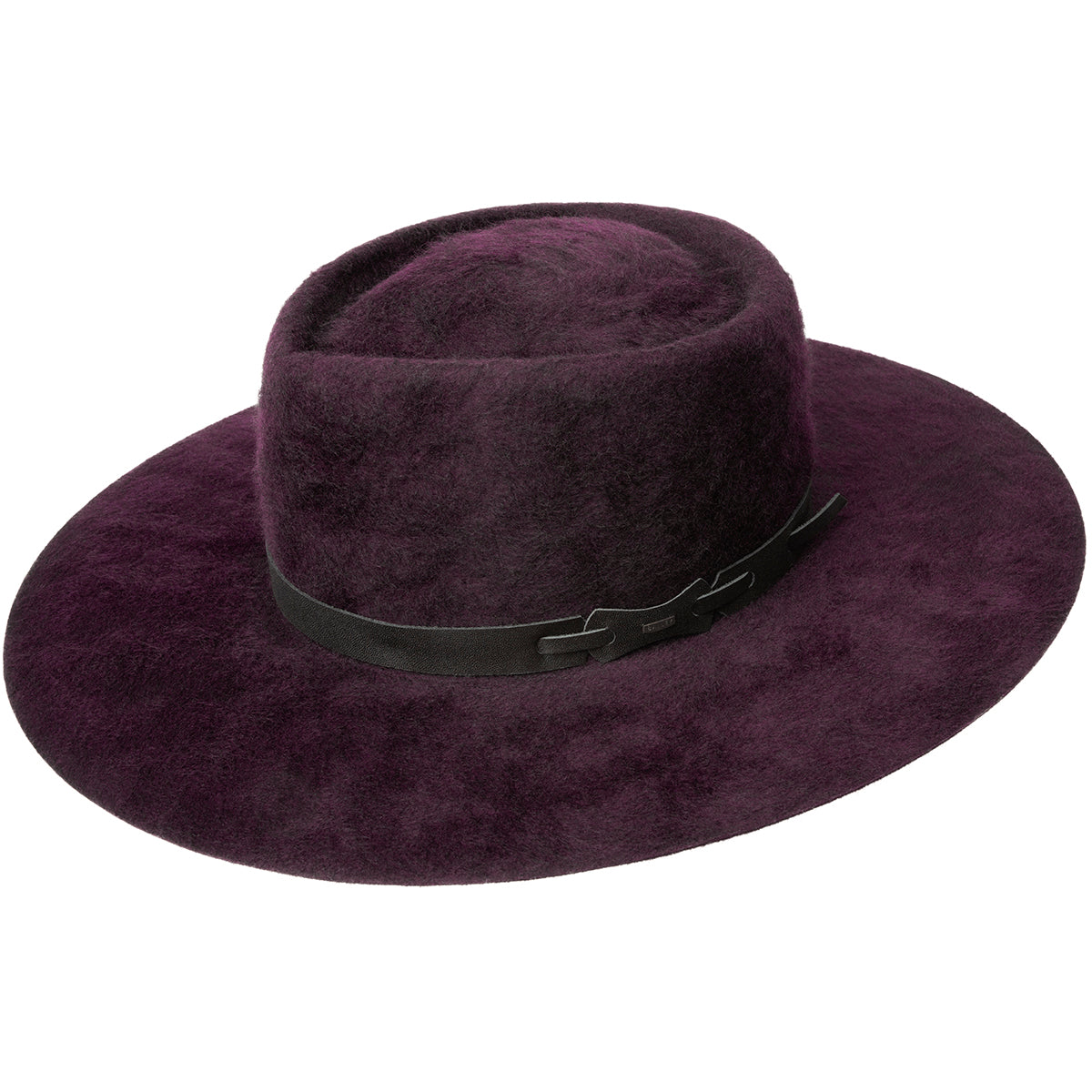 Stylish Lavender Fedora Hat with Black Band - Women’s Fashion Hat Enhance Your Beauty! Purple Wool Hat - Authentic Spanish  main image 3