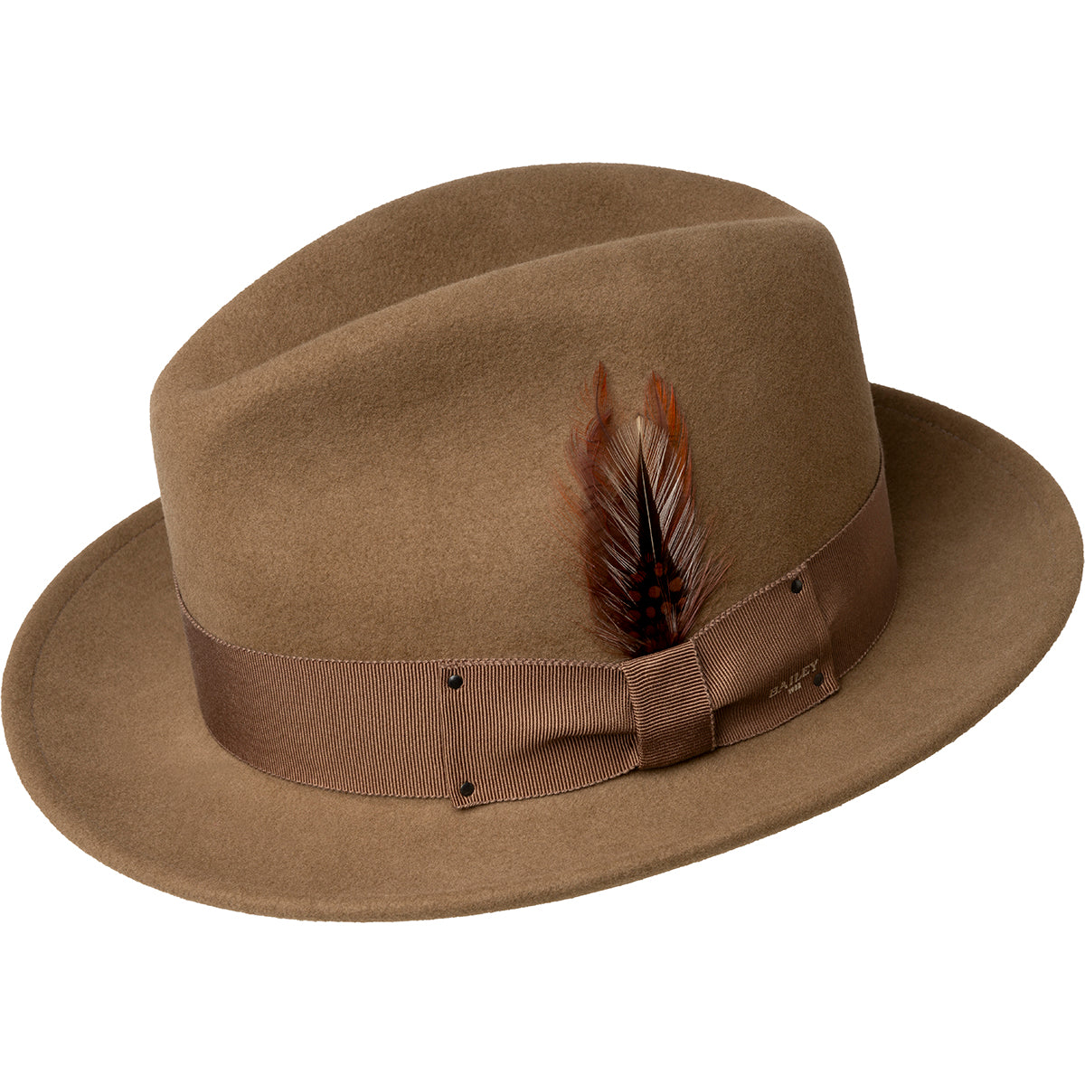 Bailey Hollywood Litefelt Packable Fedora MED Brown Water Repellent Classic EUC Bailey of Hollywood Crushable Litefelt Fedora – Fedoras.com main image 3