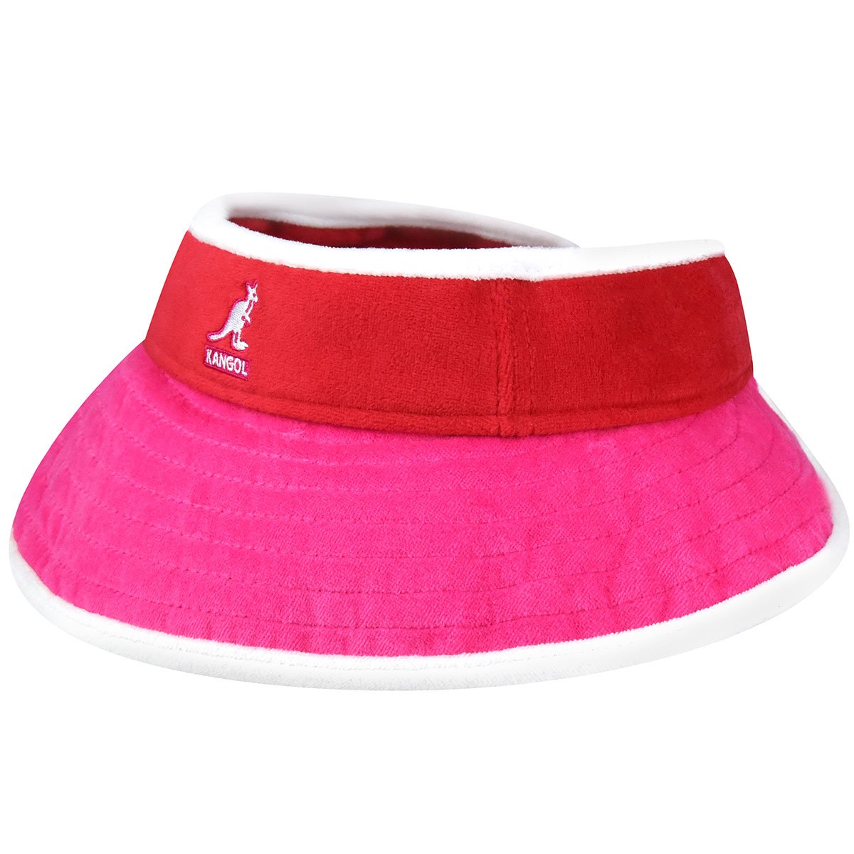Kangol Women\'s Dusty Pink Knit Visor Hat Faux Leather Visor – Village Hat Shop main image 2
