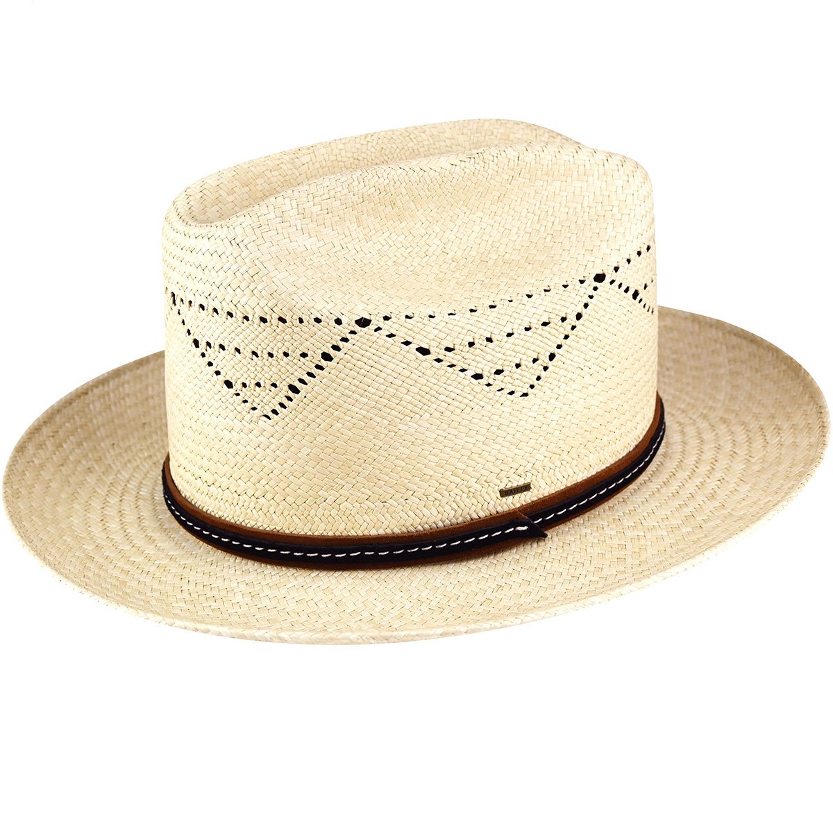 Bailey Neutral Straw Fedora Hat - Natural Beige large Bailey Men main image 4