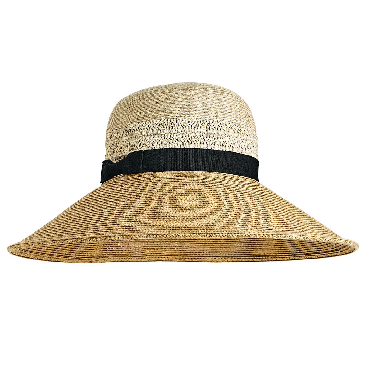 帽子 KAKOI RIBBON WIDE BRIM BOWLER HAT Jeanne Simmons Wool Felt Bowler Wide Brim Hat - Taupe M at