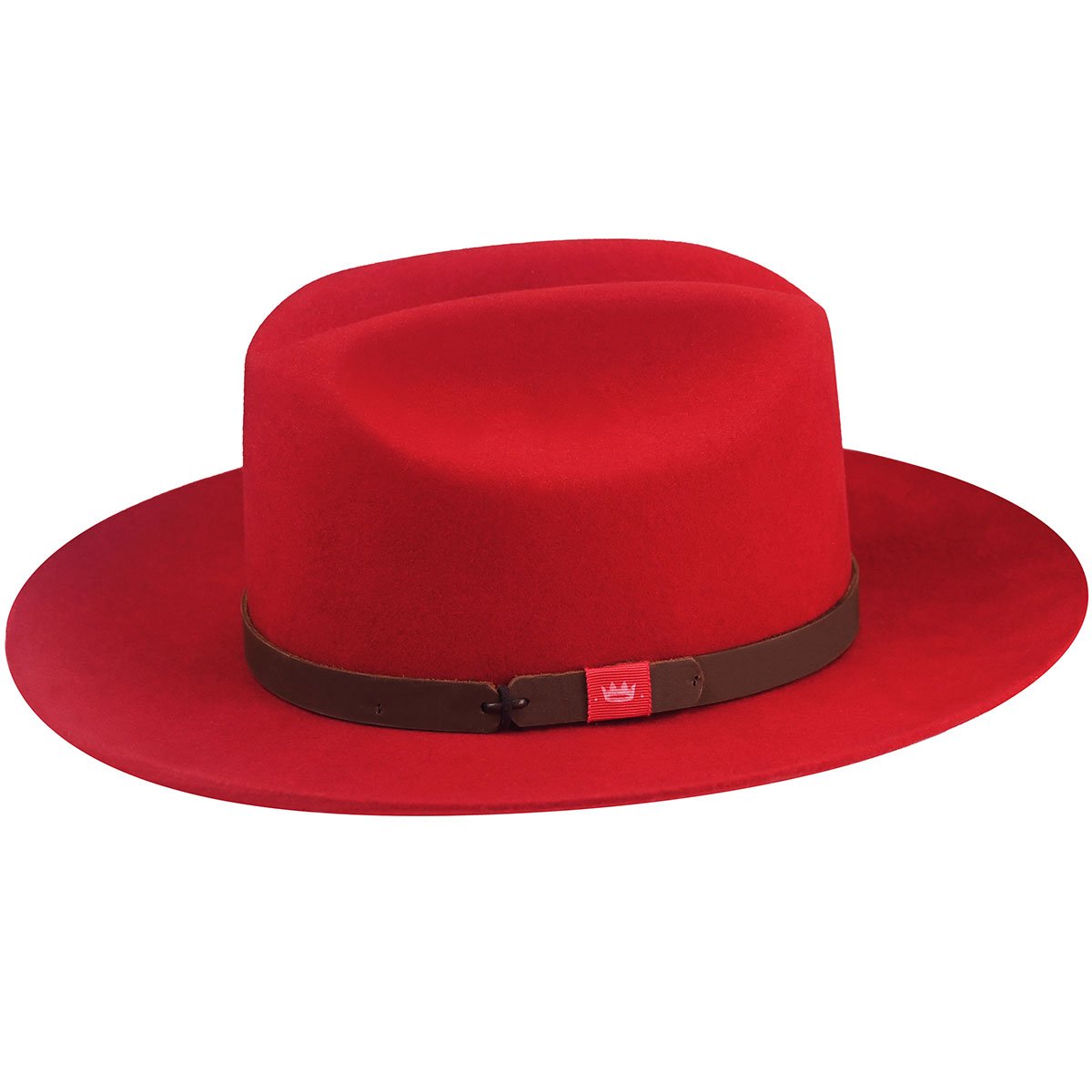 Dark Red Wide Brim Dented Round Crown Fashion Fedora Hat NEW Fedora Hat With Wide Brim: Smoking HAT with Round Top  main image 4