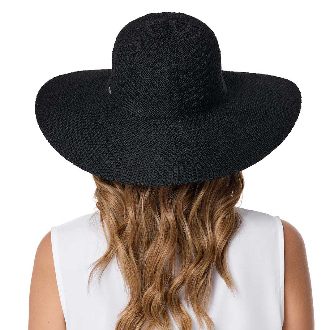 Perla Packable Wide Brim Hat | Black – Hats.com