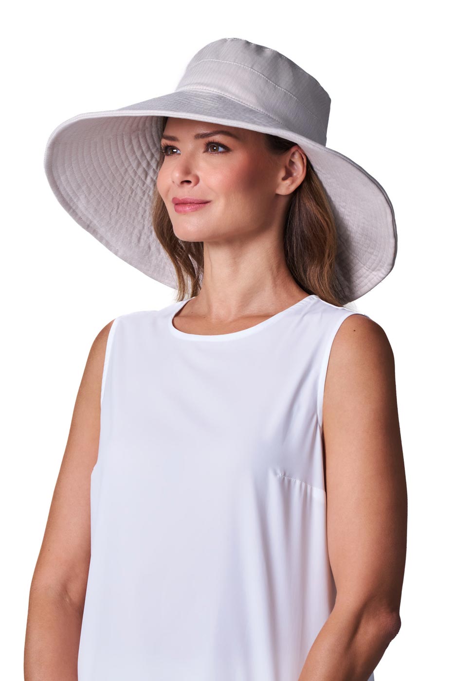 Image of Women's Brittany Beach Hat | Natural Modern Herringbone product