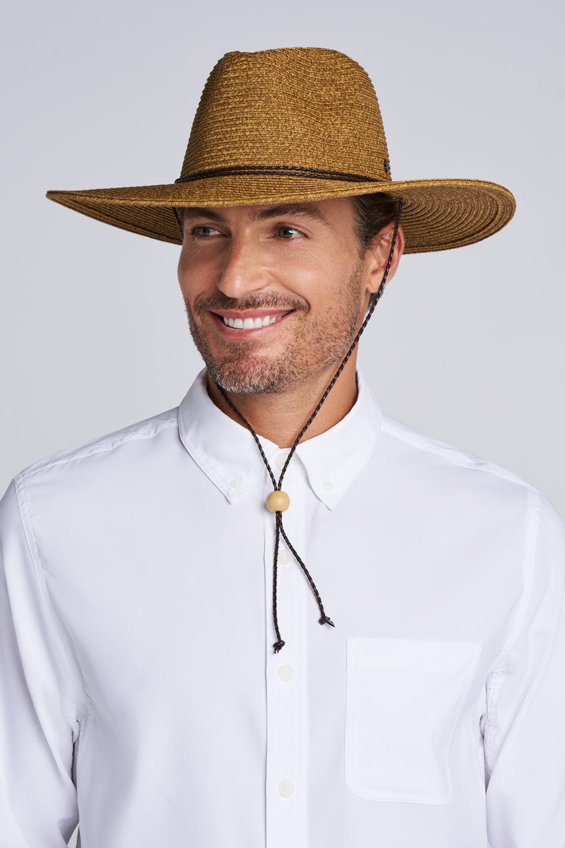 Image of Comber Wide Brim Braided Sun Hat | Brown product