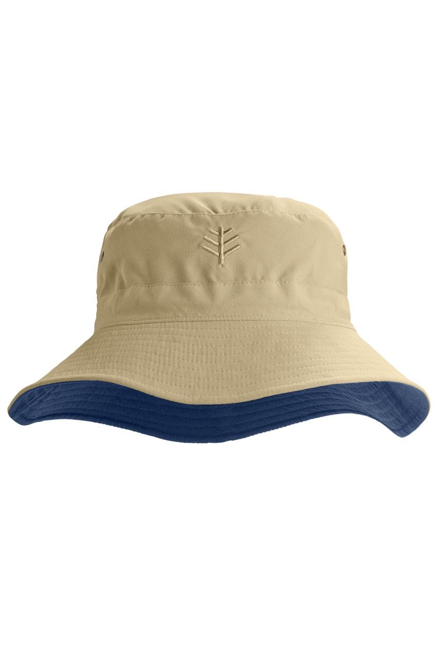 Image of Unisex Landon Reversible Bucket Hat | Tan/Navy product