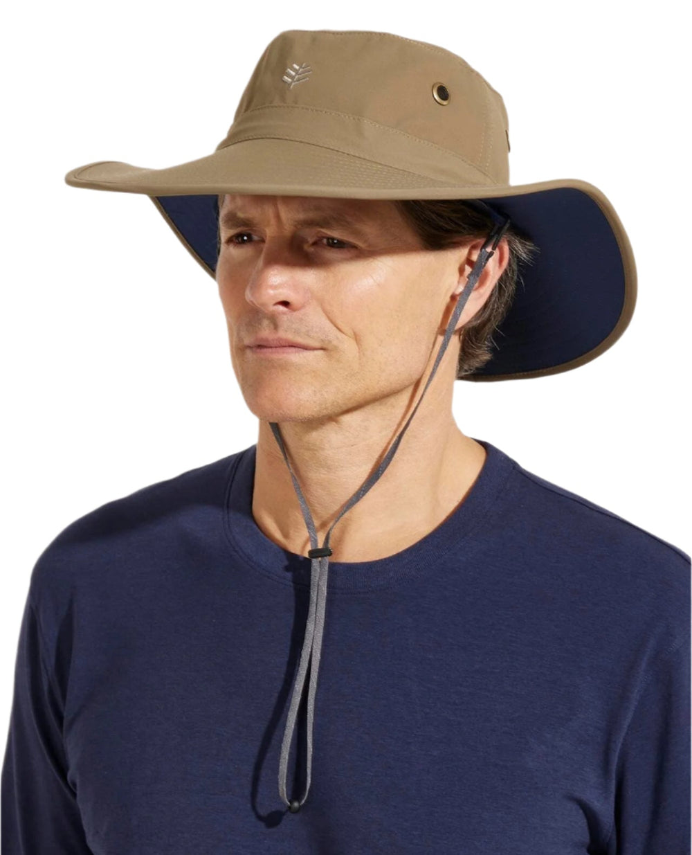 Image of Leo Shapeable Wide Brim Hat | Khaki/Navy product