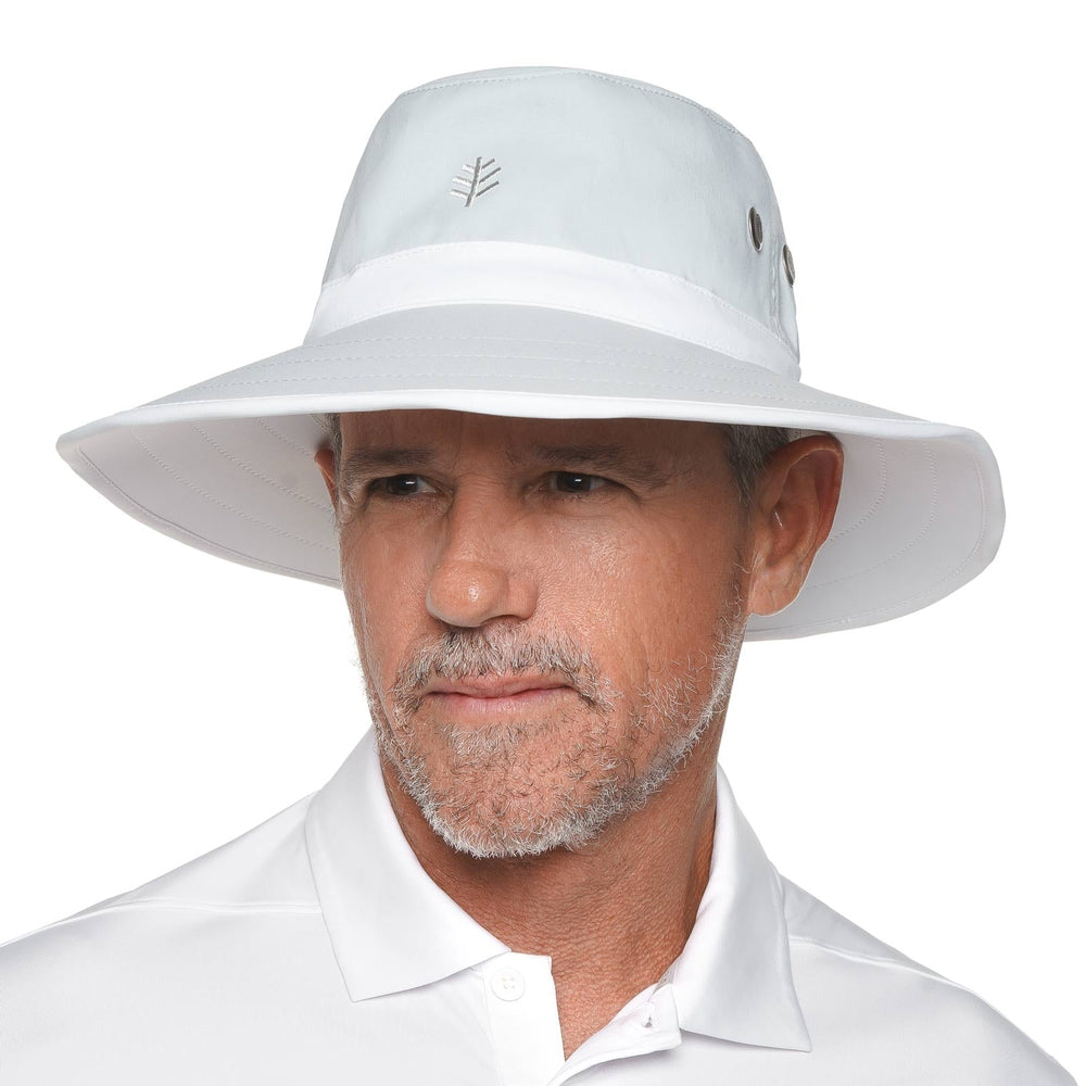 Image of Matchplay Wide Brim Golf Hat | Silver/White product