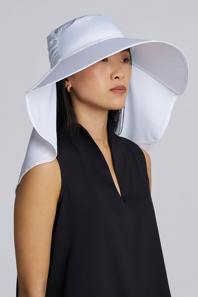 Image of Anastasia Elegant Full Coverage Hat | White product