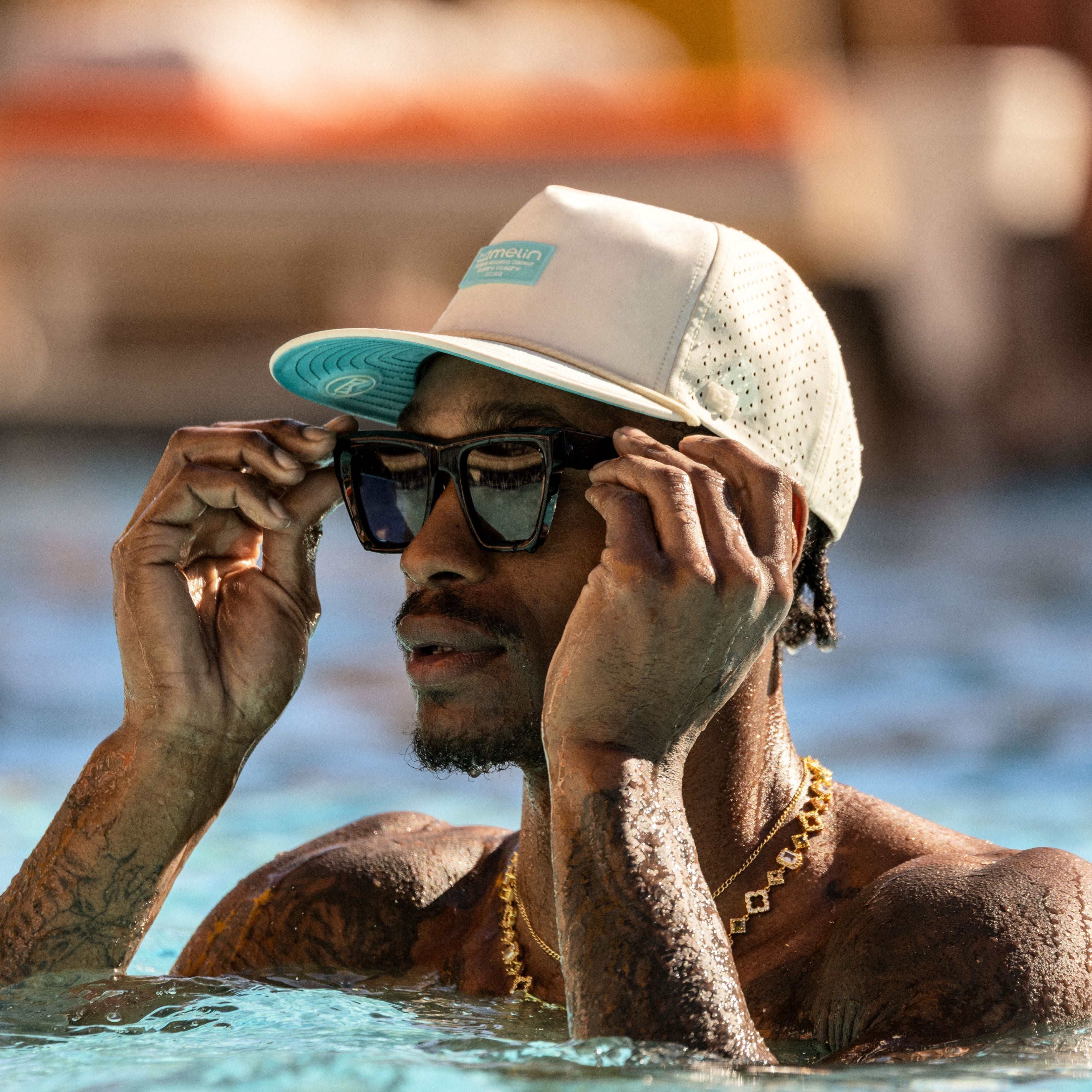 melin（メリン）Hydro Coronado Brick メンズキャップ Hydro Coronado Brick Men's Snapback Hat – melin