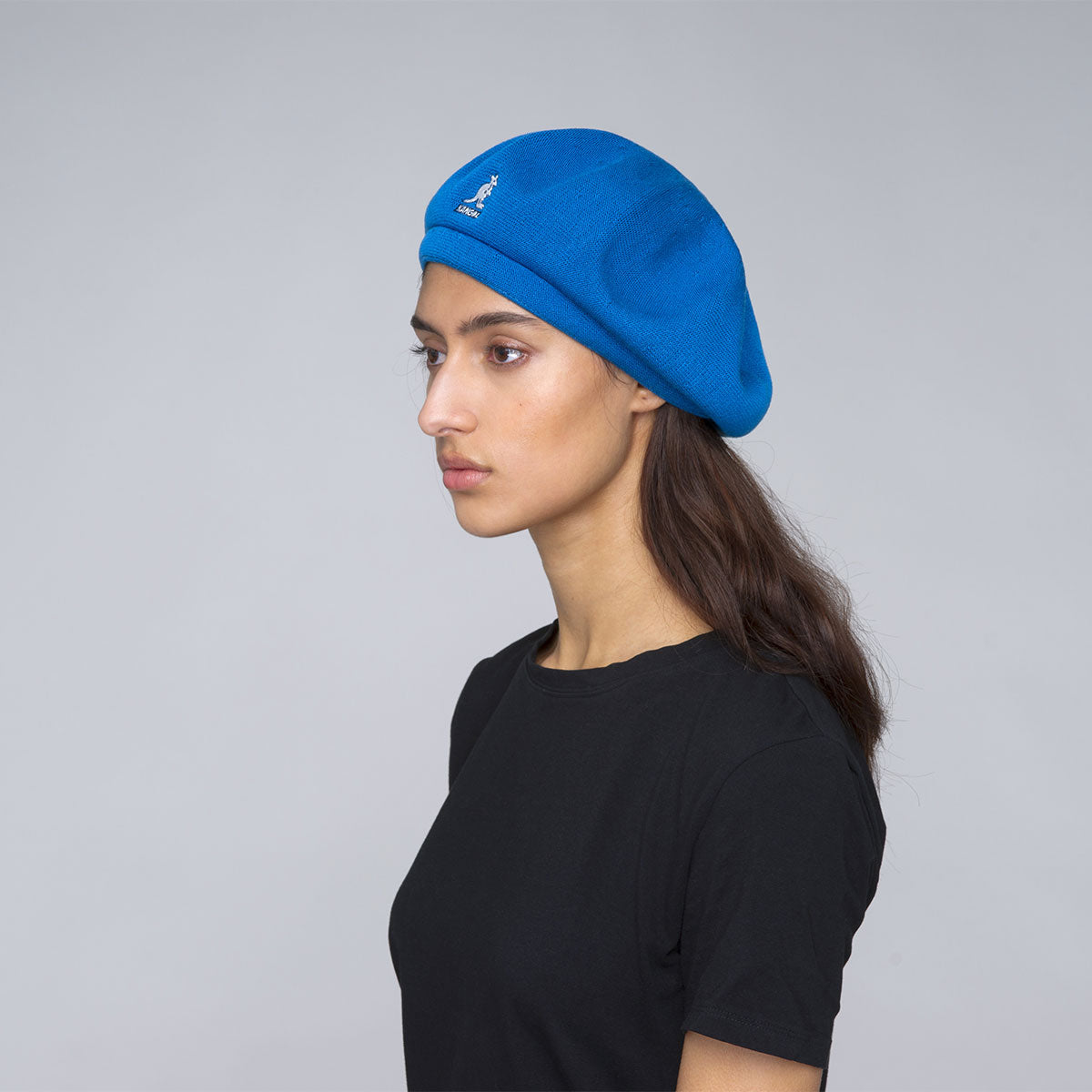 Kangol Tapisserie Jax Baskenmütze – Deep Plum Floral, Jacquard-Strick, Größe XL, Mit Känguru-Logo