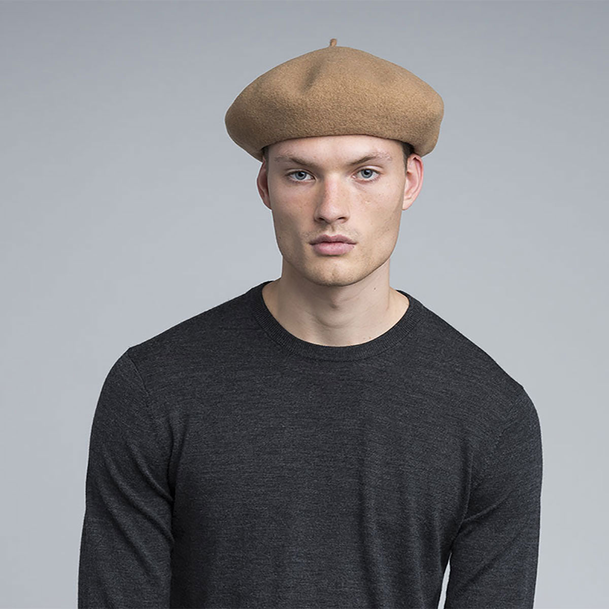 ●ANOETIC● ANC GOLD LOGO WOOL BERET_BLACK Kangol Anglobasque Beret – Hats.com