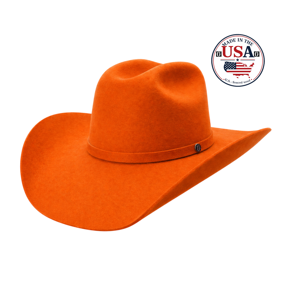 Image of American Orange 5X Wool USA Cowboy Hat product