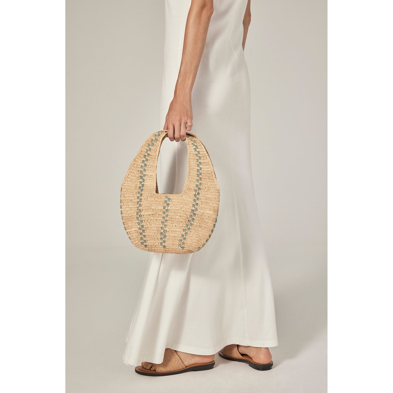 【HELLEN KAMINSKI 】上品シルエットかごバック Aquarius Hobo Aquarius Hobo Mini Bag Nutshell/Natural - Helen Kaminski US