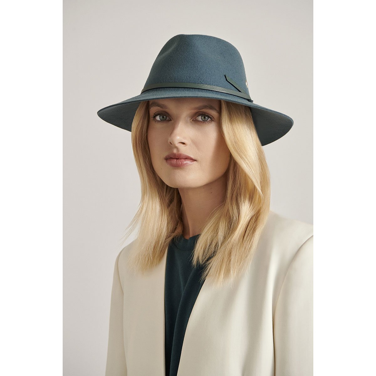 HELEN KAMINSKI グレー フェルトハット Buy Bianca - Charcoal Black Stripe - Helen Kaminski