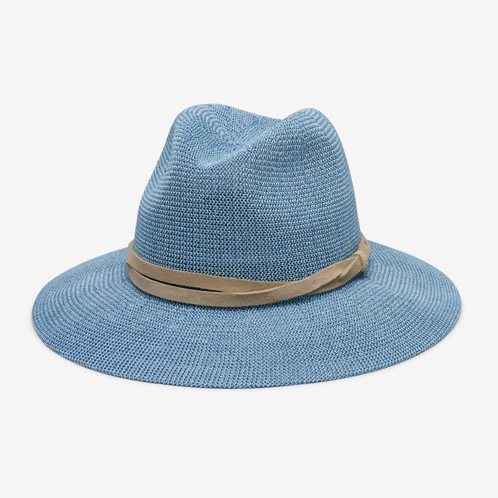 Image of Sedona Straw Panama Fedora | Light Blue product