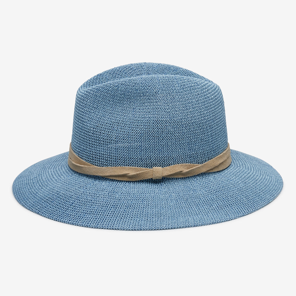 Image of Sedona Straw Panama Fedora | Light Blue product