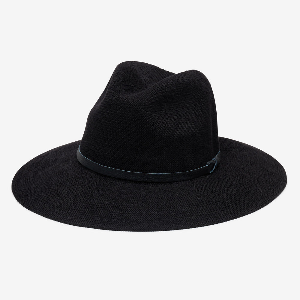 Image of Winona Packable Panama Fedora | Black product