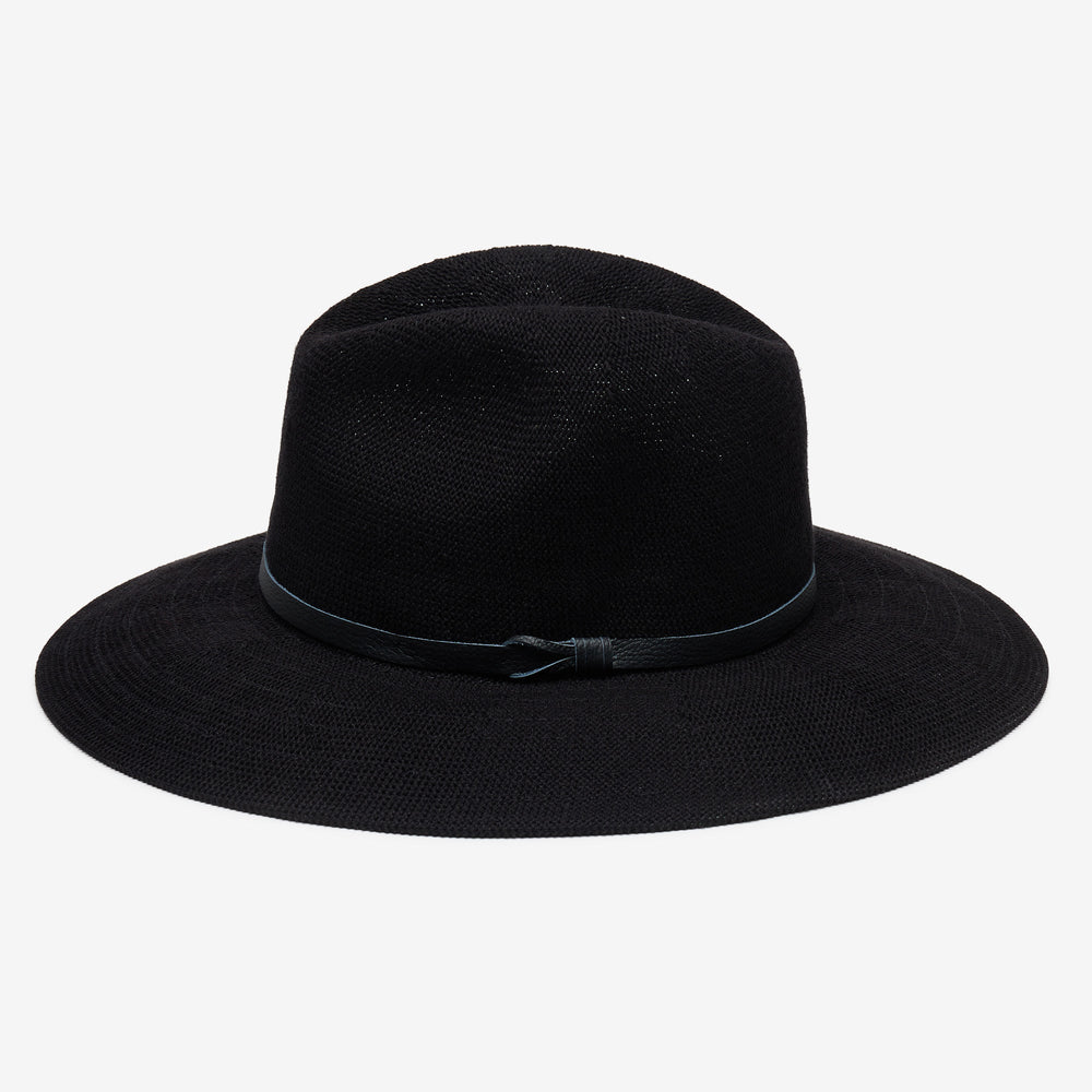 Image of Winona Packable Panama Fedora | Black product
