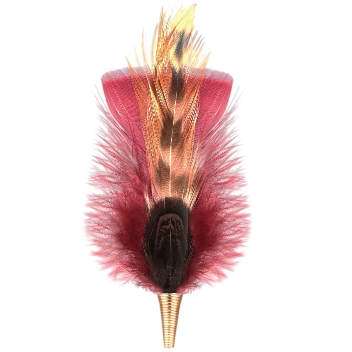 Trimmed & Crowned Rust & Brown Feather – Hats.com