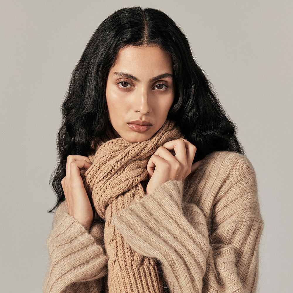 Image of Faye Wool Cable Scarf product