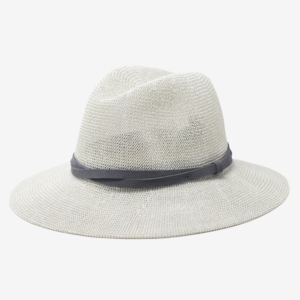 Image of Sedona Straw Panama Fedora | Light Grey product