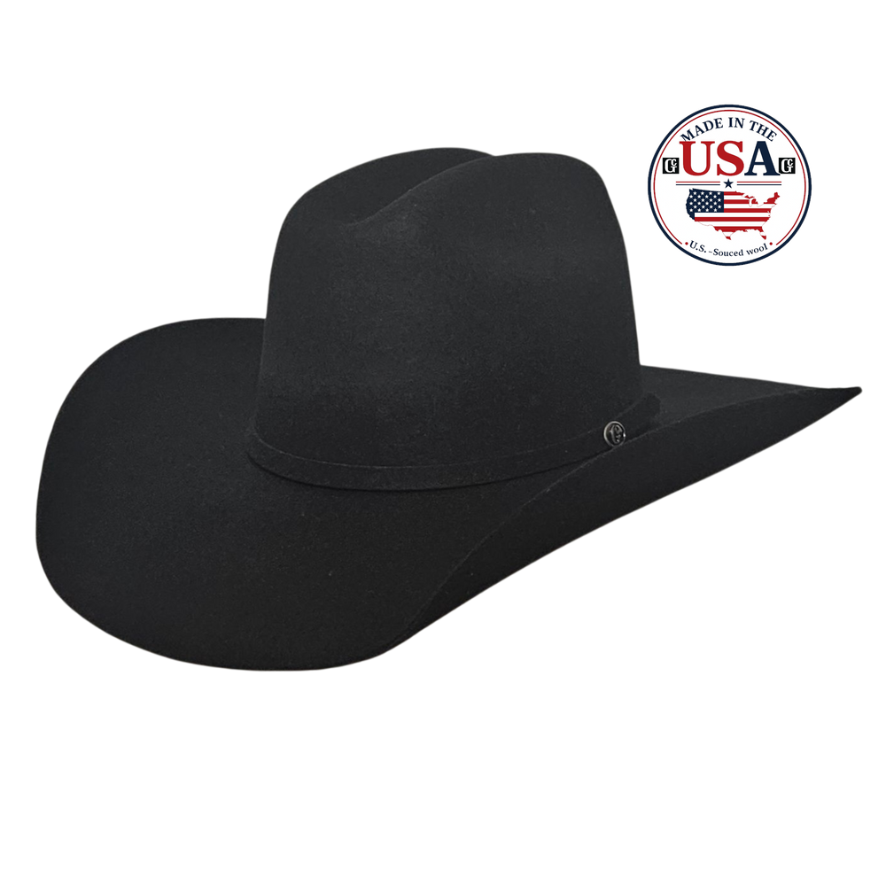 Image of Yellowstone Black 5X Wool USA Cowboy Hat product
