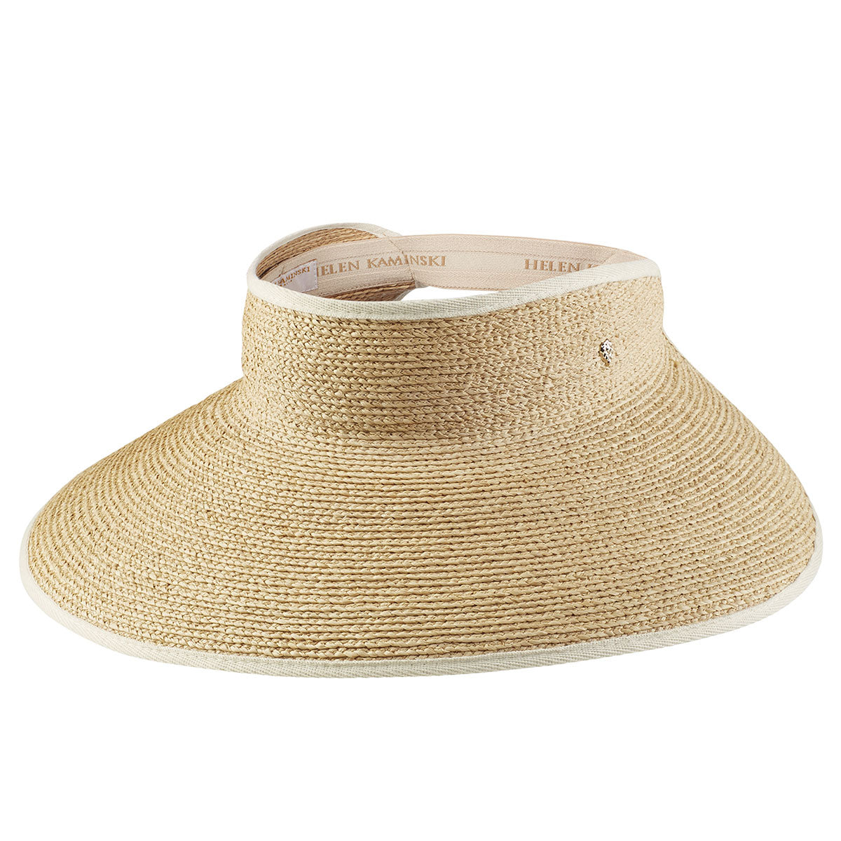 Mita | Natural Sand Wide Raffia Visor Hat | Helen Kaminski