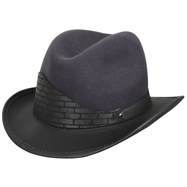 Vintage BOLLMAN HAT Co. 100% Wool & Doeskin Fedora Black w Animal Print Sash OS Bollman & co. doeskin - Gem main image 4