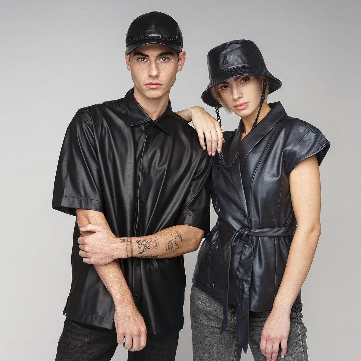Kangol Chain Faux Leather Bucket – Hats.com