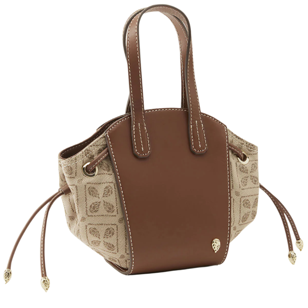 HELEN KAMINSKI ブラウン トートバッグ レザー　カゴ Piaf Tote With Raffia