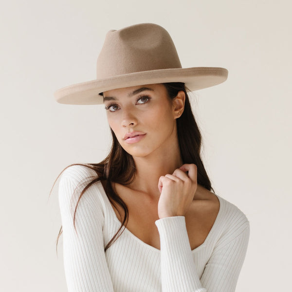 GIGI PIP Beige Feather Accent Hat Female Ringneck Hat Feather main image 4